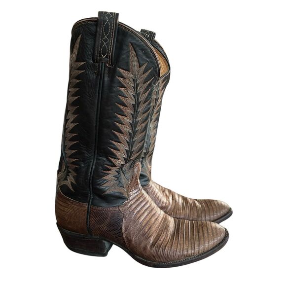 Vintage Tony Lama Lizard Boots 8574 USA Size 8.5D - Picture 1 of 8